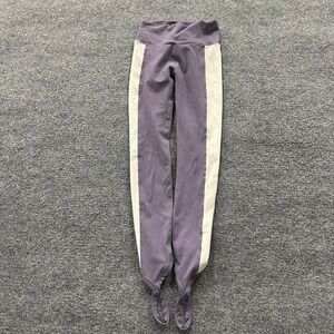 Free People Leggings Womens Size XS Purple Stirrup Colorblock High Rise